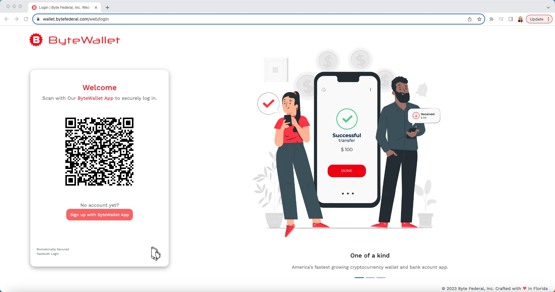 WebWallet login flow